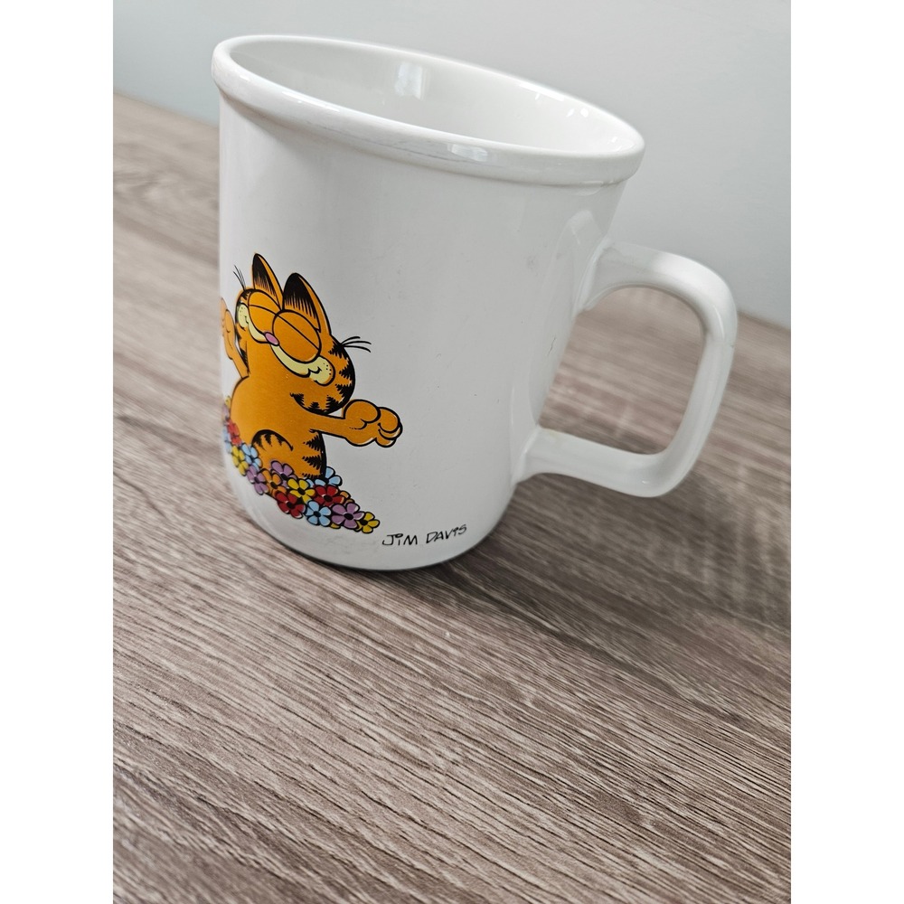 Vintage 1981 Garfield‎ Call Me Morning Glory Ceramic Mug Jim Davis Enesco Korea - Picture 3 of 6